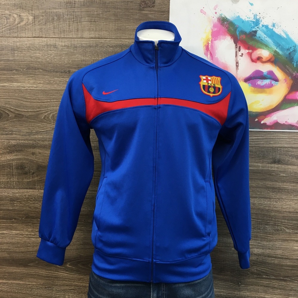 VINATGE Y2K Nike FC Barcelona Track Jacket Soccer Football Mens Size L